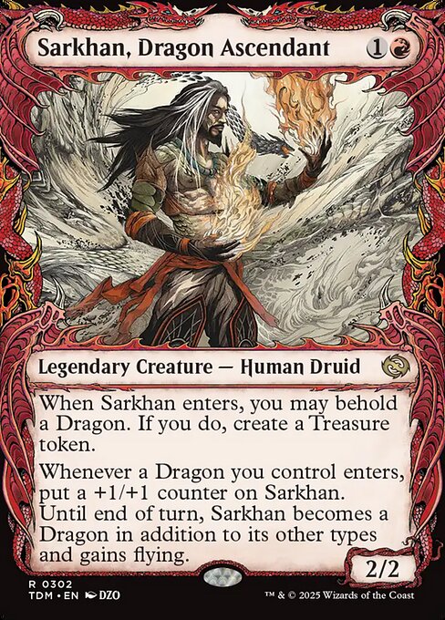 Sarkhan, Dragon Ascendant (0302) (Showcase) - Tarkir: Dragonstorm - R - 302