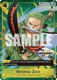 Roronoa Zoro (CS 2024 Event Pack Finalist) - One Piece Promotion Cards - PR - P-042