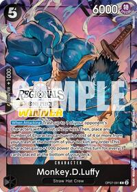 Monkey.D.Luffy (091) (Online Regional 2024 Vol. 3) [Winner] - One Piece Promotion Cards - R - OP07-091