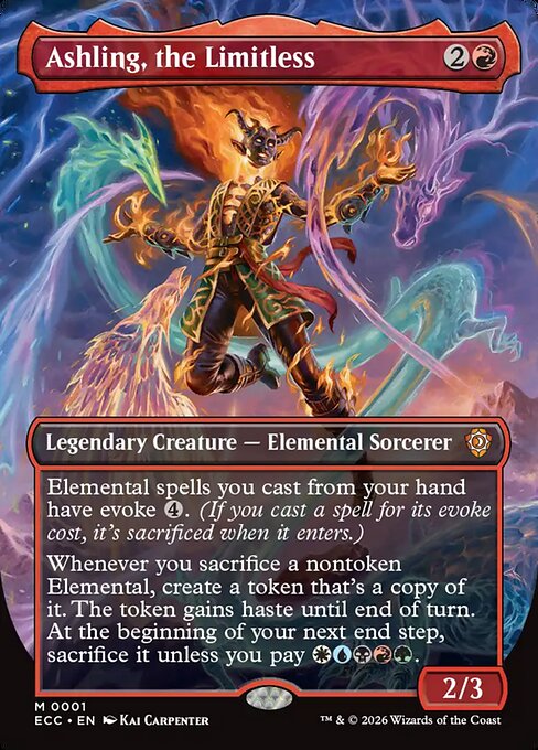 Ashling, the Limitless (Borderless) - Commander: Lorwyn Eclipsed - M - 1