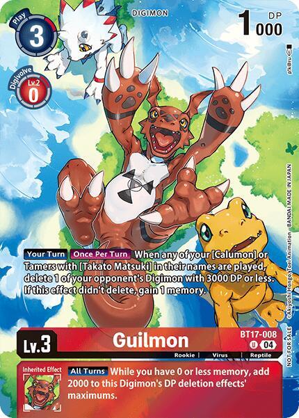Guilmon (Legend Pack 2024 Box Topper) - Chain of Liberation - Uncommon - BT17-008 U