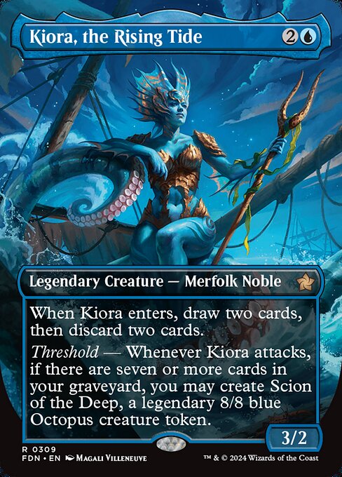Kiora, the Rising Tide (Borderless) - Foundations - R - 309