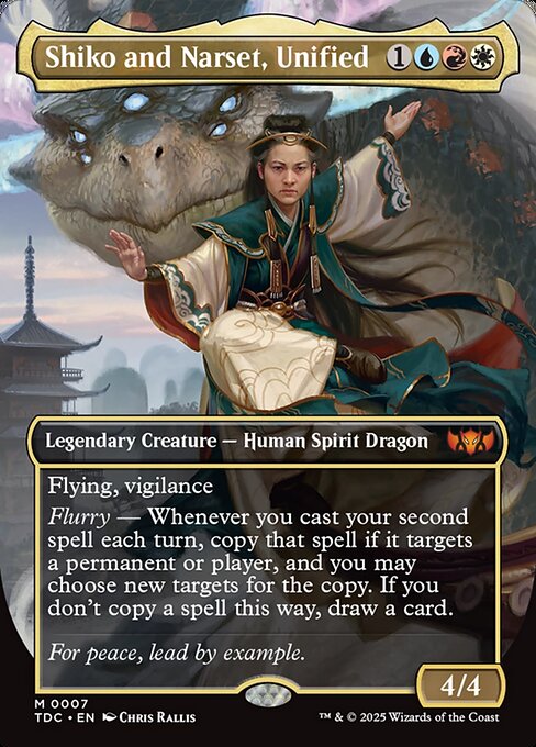 Shiko and Narset, Unified (Borderless) - Commander: Tarkir: Dragonstorm - M - 7