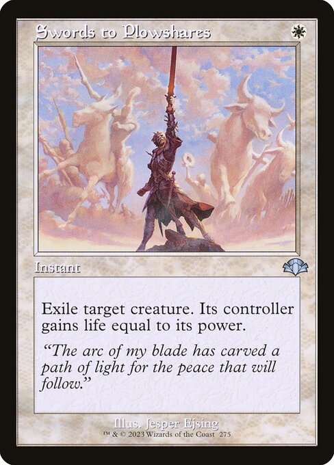 Swords to Plowshares (Retro Frame) - Dominaria Remastered - U - 275