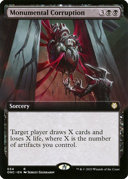 Monumental Corruption (Extended Art) - Commander: Phyrexia: All Will Be One - R - 34