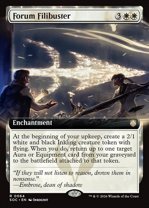 Forum Filibuster (Extended Art) - Commander: Secrets of Strixhaven - R - 64