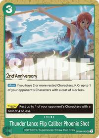 Thunder Lance Flip Caliber Phoenix Shot - Emperors in the New World: 2nd Anniversary Tournament Cards - UC - OP09-040