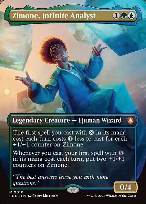 Zimone, Infinite Analyst (Borderless) - Commander: Secrets of Strixhaven - M - 10