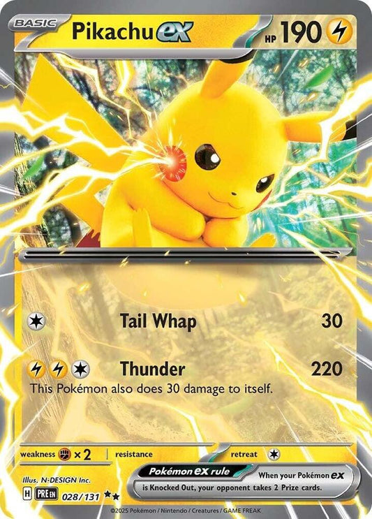 Pikachu ex - 028/131 - SV: Prismatic Evolutions - Double Rare - 028/131