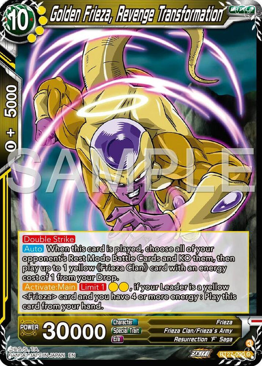 Golden Frieza, Revenge Transformation - History of Z - Common - BT27-090