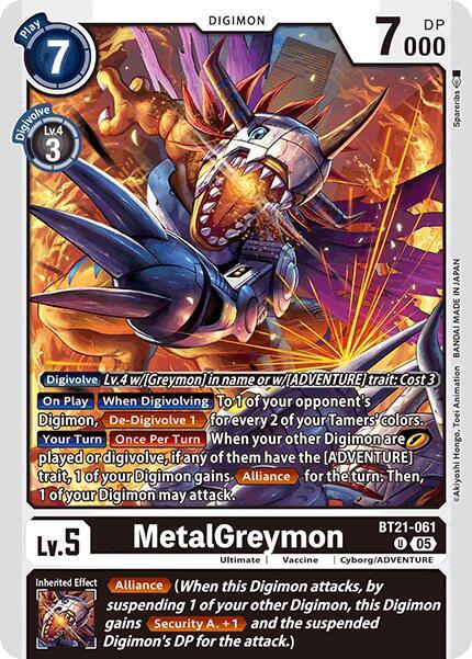 MetalGreymon - World Convergence - Uncommon - BT21-061 U
