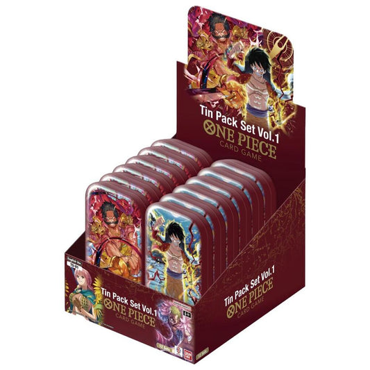 Tin Pack Set Vol. 1 Display - One Piece Promotion Cards