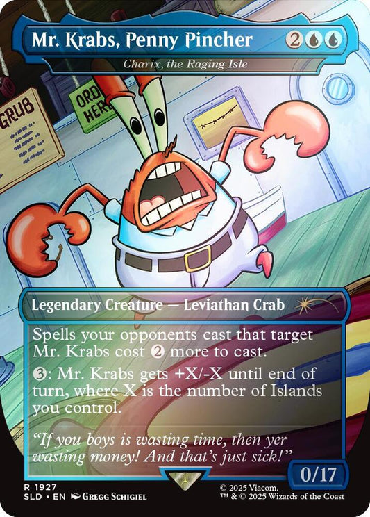 Mr. Krabs, Penny Pincher - Charix, the Raging Isle (Rainbow Foil) - Secret Lair Drop Series - R - 1927