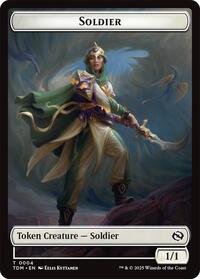 Soldier (0004) // Soldier (0005) Double-Sided Token - Tarkir: Dragonstorm - T - 4 // 5