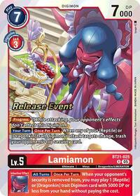Lamiamon - World Convergence Release Event Cards - Rare - BT21-025 R