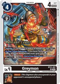 Greymon - World Convergence Release Event Cards - Uncommon - BT21-057 U