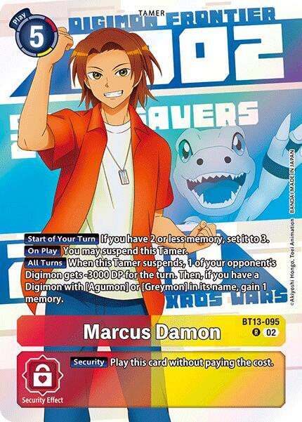 Marcus Damon (Digimon Animation Series 25th Anniversary Set) - Versus Royal Knights - Rare - BT13-095 R