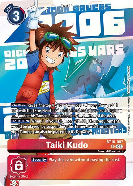 Taiki Kudo (Digimon Animation Series 25th Anniversary Set) - Xros Encounter - Rare - BT10-087 R