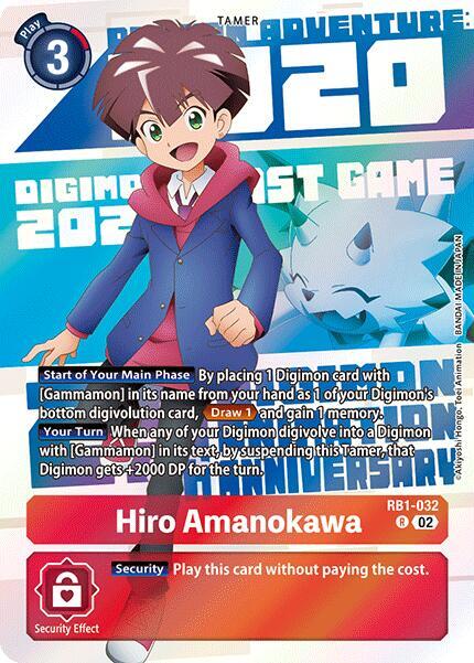 Hiro Amanokawa (Digimon Animation Series 25th Anniversary Set) - Resurgence Booster - Rare - RB1-032 R