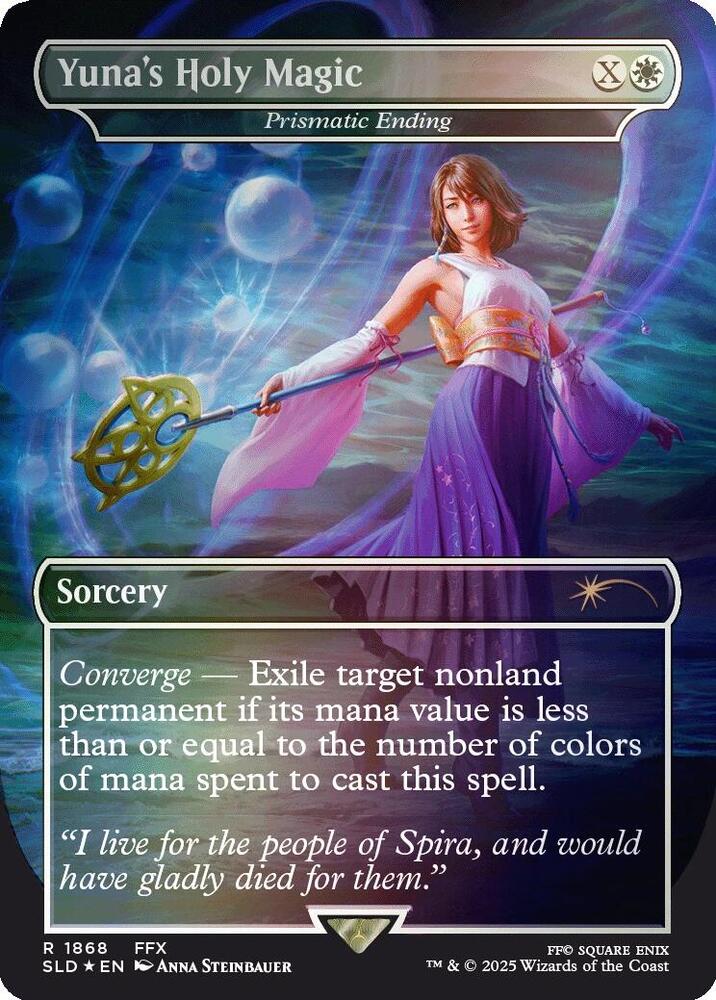 Yuna's Holy Magic - Prismatic Ending (Rainbow Foil) - Secret Lair Drop Series - R - 1868