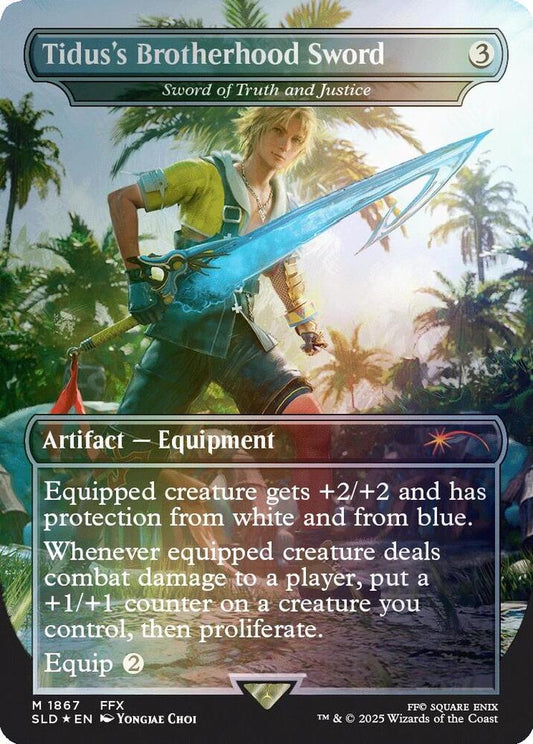 Tidus's Brotherhood Sword - Sword of Truth and Justice (Rainbow Foil) - Secret Lair Drop Series - M - 1867