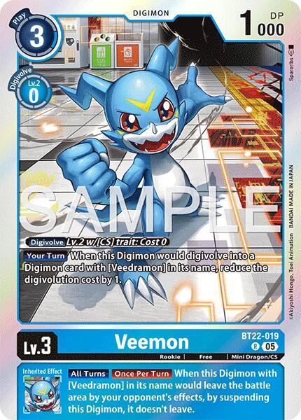Veemon - Cyber Eden - Rare - BT22-019 R