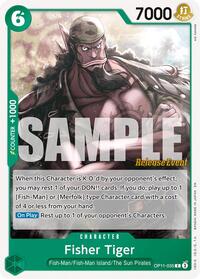Fisher Tiger - A Fist of Divine Speed Release Event Cards - C - OP11-035