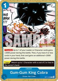 Gum-Gum King Cobra - A Fist of Divine Speed Release Event Cards - C - OP11-059