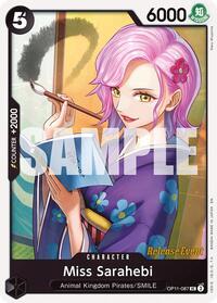 Miss Sarahebi - A Fist of Divine Speed Release Event Cards - UC - OP11-087