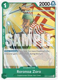 Roronoa Zoro (Reprint) - Starter Deck 24: GREEN Jewelry Bonney - UC - OP07-034