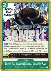Demonic Aura Nine-Sword Style Asura Demon Nine Flash (Reprint) - Starter Deck 24: GREEN Jewelry Bonney - R - OP07-036
