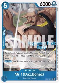 Mr. 1 (Daz.Bonez) (Beginners Deck Party [ST-23] - [ST-28] Participation Pack) - One Piece Promotion Cards - R - EB01-027