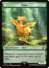 Bird (0017) // Wizard (0015) Double-Sided Token - FINAL FANTASY - T - 17 // 15