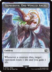 Emblem - Sephiroth, One-Winged Angel // Robot Warrior Double-Sided Token - FINAL FANTASY - T - 24 // 12