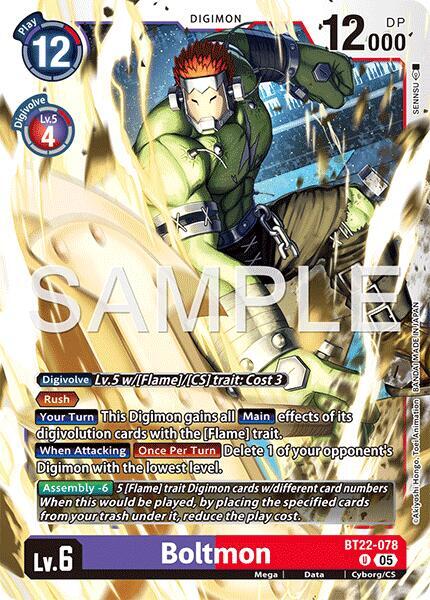 Boltmon - Cyber Eden - Uncommon - BT22-078 U