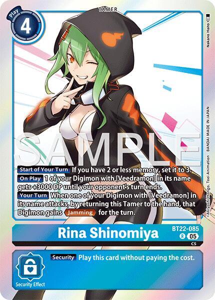 Rina Shinomiya - Cyber Eden - Rare - BT22-085 R