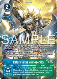 Return to the Primogenitor (Regionals 25-26 Season 2 Participant) - Secret Crisis - Uncommon - BT17-097 U