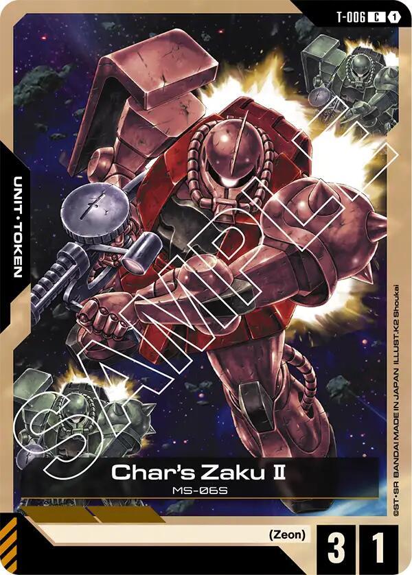 Char's Zaku II (T-006) Token - Newtype Rising - Common - T-006