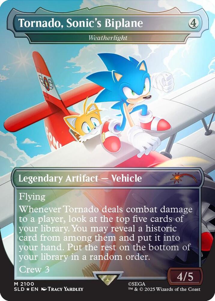 Tornado, Sonic's Biplane - Weatherlight (Rainbow Foil) - Secret Lair Drop Series - M - 2100