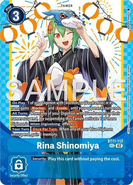 Rina Shinomiya (Premium Heroines Set Ver.2) - Dimensional Phase - Secret Rare - BT11-112 SEC