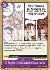 The "Extinguishes All Sound Created by Your Influence" Technique - Legacy of the Master Release Event Cards - C - OP12-077