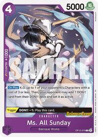 Ms. All Sunday - Legacy of the Master Release Event Cards - C - OP12-075
