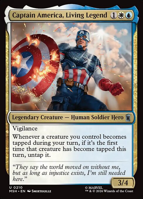 Captain America, Living Legend - Marvel Super Heroes - U - 210
