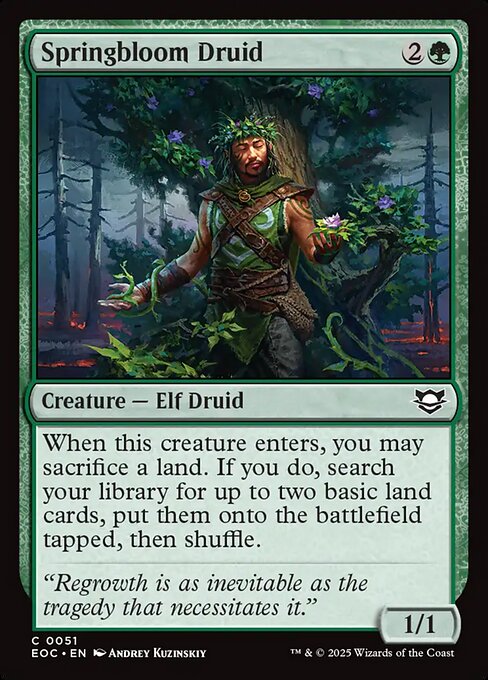 Springbloom Druid - Commander: Edge of Eternities - C - 51