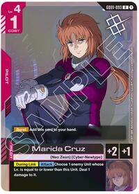 Marida Cruz (Judge Pack 01) - Gundam Promotional Cards - Rare - GD01-093