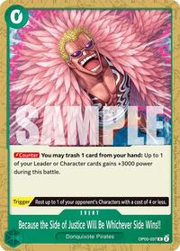 Because the Side of Justice Will Be Whichever Side Wins!! (Tournament Pack 2025 Vol. 4) - One Piece Promotion Cards - R - OP05-037