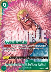 Because the Side of Justice Will Be Whichever Side Wins!! (Winner Pack 2025 Vol. 4) - One Piece Promotion Cards - R - OP05-037