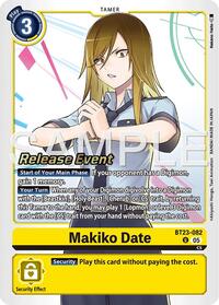Makiko Date - Hackers' Slumber Release Event Cards - Uncommon - BT23-082 U