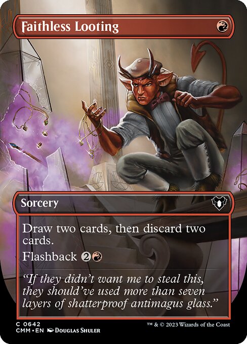 Faithless Looting (Borderless) - Commander Masters - C - 642