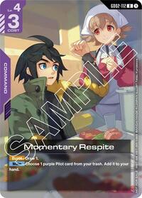 Momentary Respite (Store Tournament Participant Pack 02) - Gundam Promotional Cards - Rare - GD02-112